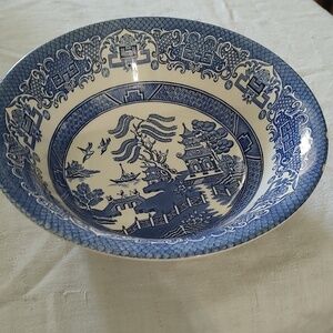 Blue Willow Ironstone Serving Bowl